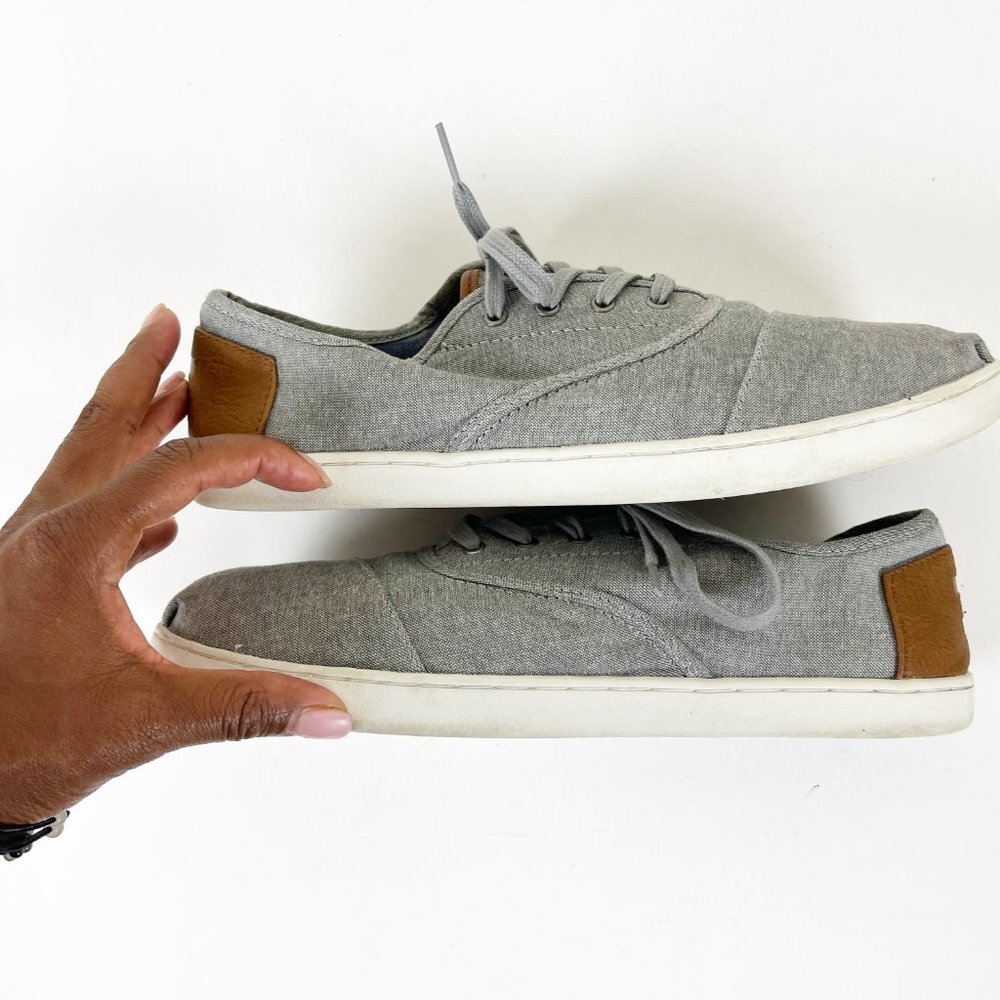 2/$20 Toms Gray Sneakers 10 - Picture 3 of 7